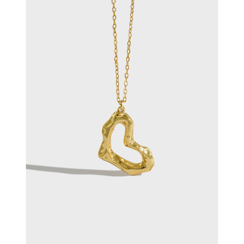 Hammered Heart Necklace, Heart Initial Disc, Mother's Necklace, Dainty Necklace, Silver Heart Necklace, Open Heart Necklace, Heart Necklace