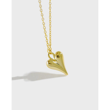Dainty Heart Necklace, Tiny Heart Necklace, Heart Necklace, Silver Heart Necklace, Layered Necklace, Everyday Jewelry, Simple Necklace
