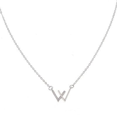 Gold W Necklaces, Thin Gold Chevron Necklace, Chevron Bar Necklace, Chevron Pendant, Gold Bar Necklace, Minimalist, Minimal, Delicate,