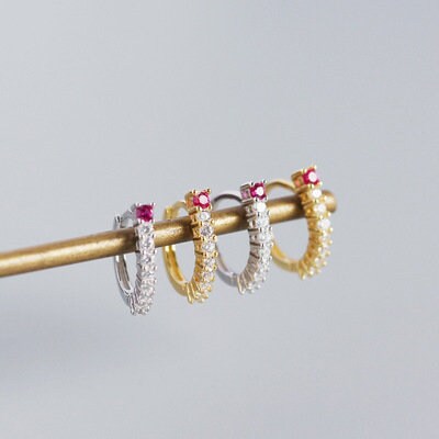 18K Gold Filled Hoop Tiny Hoop Earrings,  Silver Small Huggie Minimalist Dainty Hoops, Cartilage Hoop, Gold Conch Hoop, Pave Ring Hoops
