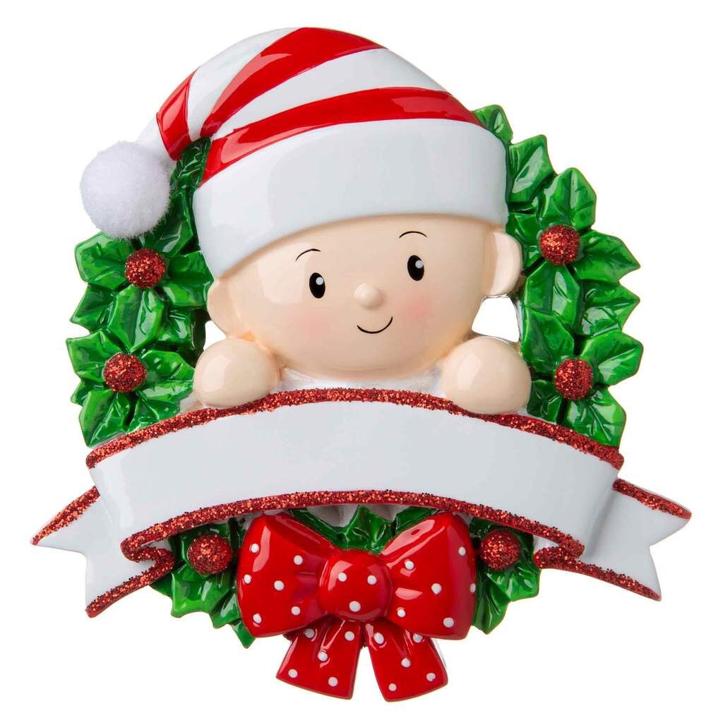 Baby Ornament 2024 - Baby First Christmas Ornament 2024- Baby's 1st Christmas Ornament - Newborn Ornament - Pregnancy Gift