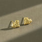 18K Gold Hammered Small Heart Stud Earring, Brass Heart Earring, Tiny Heart Stud Earring, Dainty Little Heart Stud, Tiny Hammered Heart Stud