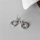 Simple Small Dainty Earrings, Dangle Earrings, Minimalist Drop Earrings, circle earrings, simple drop earring, simple silver circle earrings