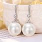 Pearl Bridal Earrings, Classic Pearl Wedding Earrings, Bridesmaid earrings, Pearl drop Earrings, Hoop Drop Stud Earrings with Baroque Pearls