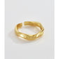 Irregular Wave Ring, Minimalist Gold Adjustable Ring, Asymmetric Ring, Chunky Ring, Hollow Ring, Streetwear Ring, Cool Ring, Fashion Ring