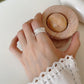 18K Gold Thick Wave Ring, Wave Band, Dome Ring , Minimalist Ring, Adjustable Ring, Rustic Ring, Thumb Ring, Statement Rings, Fidget Ring