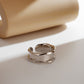 Gold wave ring, Irregular Thick Band, Cool Minimalist Ring, Dainty Ring, Streetwear Ring, Hollow Ring, Unique Ring, Gold Simple Ring