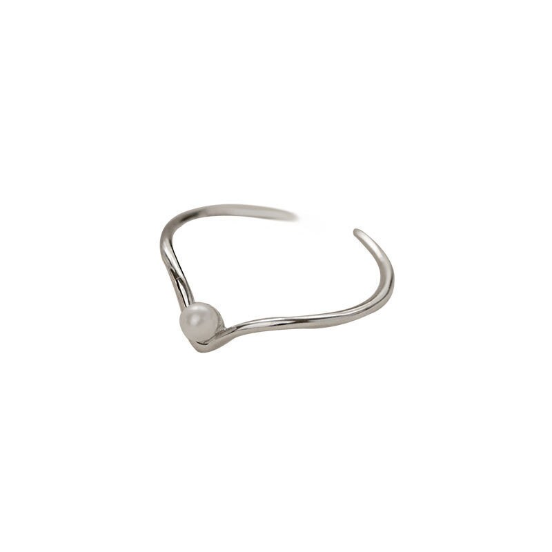 Pearl ring, Minimalist ring, Thin ring, Tiny ring, Simple ring, Stacking  Dainty ring, Shiny ring, Adjustable Pearl Ring, Dainty Pearl Ring