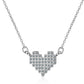 Pixel Heart Charm Necklace, Dainty Necklace, Tiny Heart Necklace, Tiny Minimalist Necklace, Bridesmaid Gift, Modern Necklace, Tiny Heart