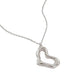 Hammered Heart Necklace, Heart Initial Disc, Mother's Necklace, Dainty Necklace, Silver Heart Necklace, Open Heart Necklace, Heart Necklace