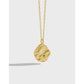 18K Gold Vermeil Hammered Disc Pendant Layering Necklace, Tiny Gold Necklace, Hammered Circle, Simple silver necklace, Hammered, Gold,Circle