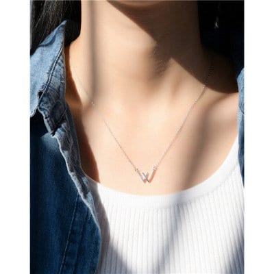 Gold W Necklaces, Thin Gold Chevron Necklace, Chevron Bar Necklace, Chevron Pendant, Gold Bar Necklace, Minimalist, Minimal, Delicate,