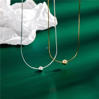 Tiny Dainty Bead Necklace