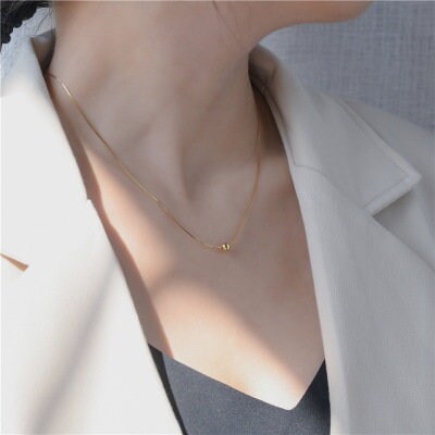 Tiny Dainty Bead Necklace