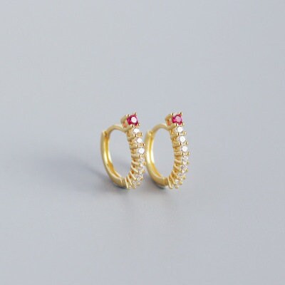18K Gold Filled Hoop Tiny Hoop Earrings,  Silver Small Huggie Minimalist Dainty Hoops, Cartilage Hoop, Gold Conch Hoop, Pave Ring Hoops