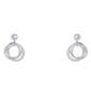Simple Small Dainty Earrings, Dangle Earrings, Minimalist Drop Earrings, circle earrings, simple drop earring, simple silver circle earrings