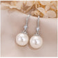 Pearl Bridal Earrings, Classic Pearl Wedding Earrings, Bridesmaid earrings, Pearl drop Earrings, Hoop Drop Stud Earrings with Baroque Pearls