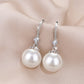 Pearl Bridal Earrings, Classic Pearl Wedding Earrings, Bridesmaid earrings, Pearl drop Earrings, Hoop Drop Stud Earrings with Baroque Pearls