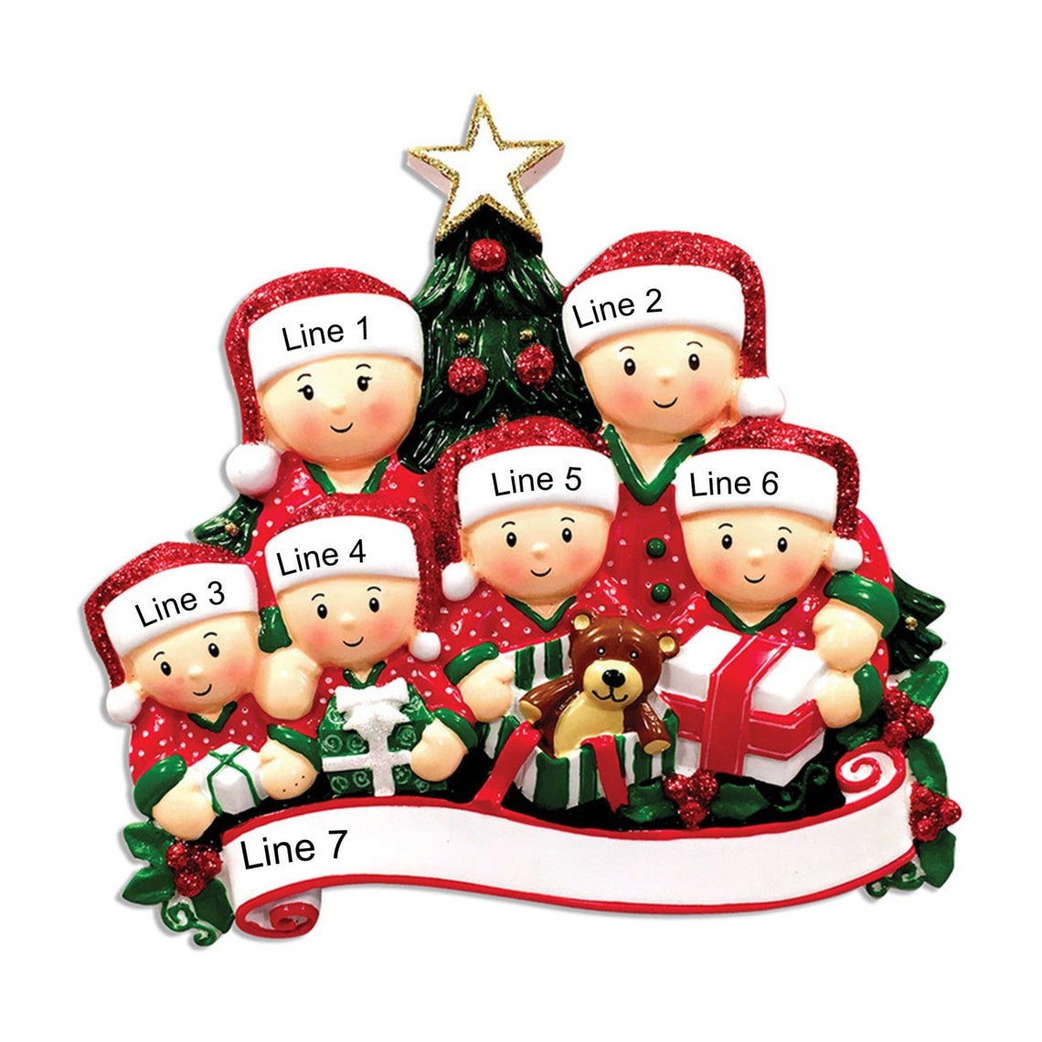 Family Christmas Ornament,Personalized Opening Present Family, Custom Family Ornament, Family Ornament with Name, 2022 Christmas Ornament