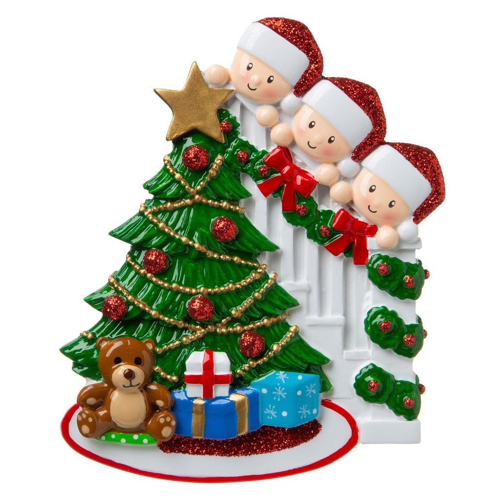 Christmas Ornaments 2023 - Peeking Family Ornament Personalized Ornament for Christmas Family of 2 3 4 5 6 7 8 - Christmas Ornament Gift