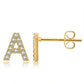Alphabet Stud initial Earring