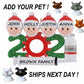 2021 Vaccinated Ornament,  Christmas Decoration Ornament Personalized Family Ornament 2021 Family Christmas Ornament with Pets Ornament