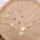 Gold Chain Crystal Eye Coin Pendant Necklace