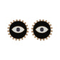 Evil eye statement earrings, custom enamel stud earrings