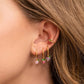 Multicolor Cubic Zircon Cuff Huggie Earrings,  Adjustable Earring, Cute Fruit Lady Earrings