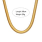 18K Gold Plated Tarnish Free Jewelry Chunky 5mm Blade Chain Necklace Gold Plated Stainless Steel Long Chain Necklace Stacked Necklaces