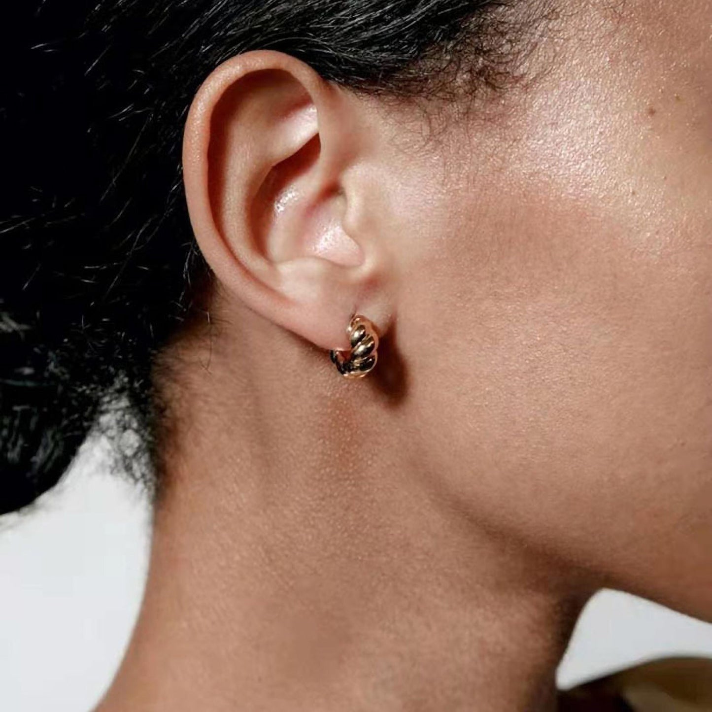 Vintage Bold Croissant Earring