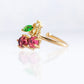 Multicolor Cubic Zircon Cuff Huggie Earrings,  Adjustable Earring, Cute Fruit Lady Earrings