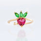 Multicolor Cubic Zircon Cuff Huggie Earrings,  Adjustable Earring, Cute Fruit Lady Earrings