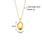 Oval Custom Picture Frame Locket Pendant Necklace Stainless Steel Gold Plated Picture Necklace Pendant Jewelry