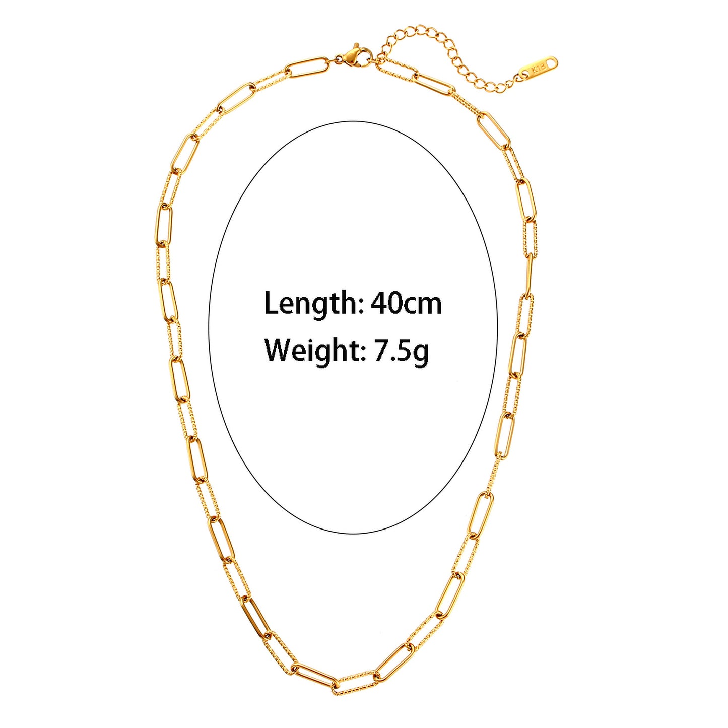 18K Gold Plated Super Thin Twisted Texture Stainless Steel Chain Necklace,  Jewelry Necklace For Women