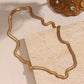 18K Gold Plated Tarnish Free Jewelry Chunky 5mm Blade Chain Necklace Gold Plated Stainless Steel Long Chain Necklace Stacked Necklaces