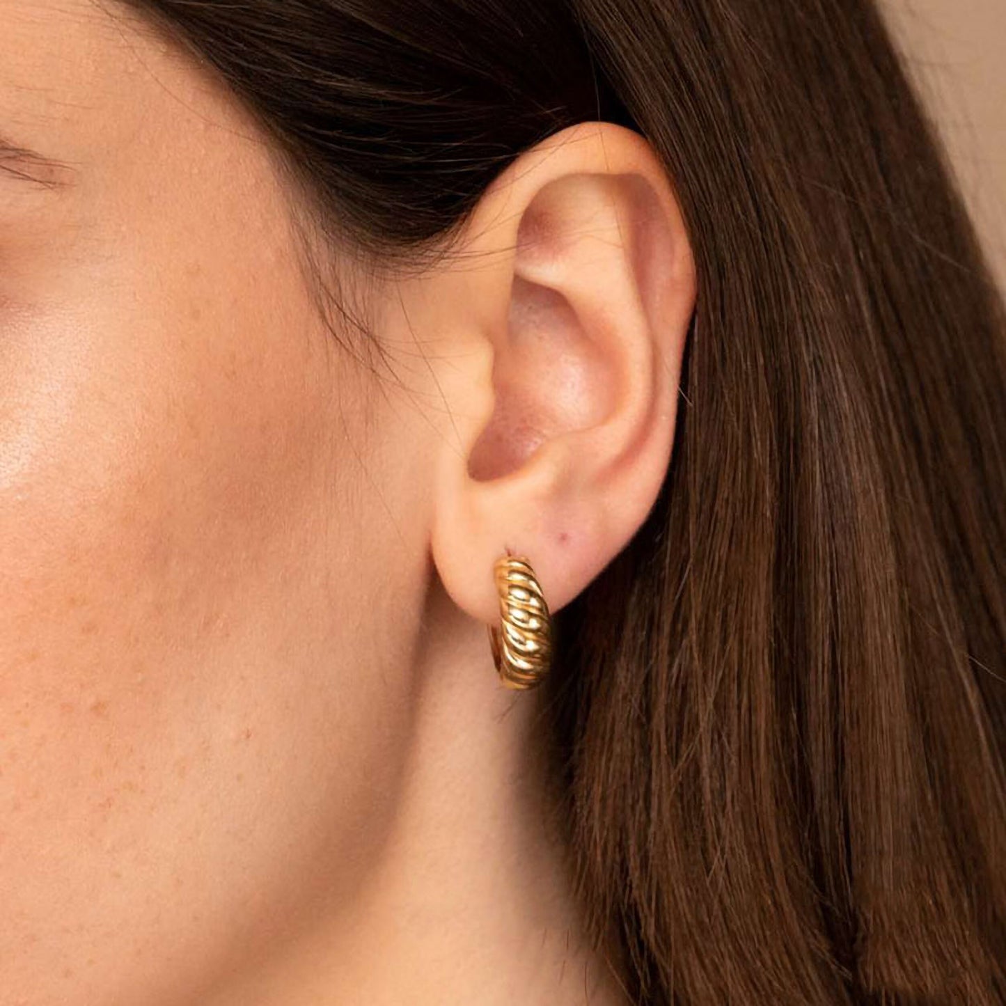 Vintage Bold Croissant Earring