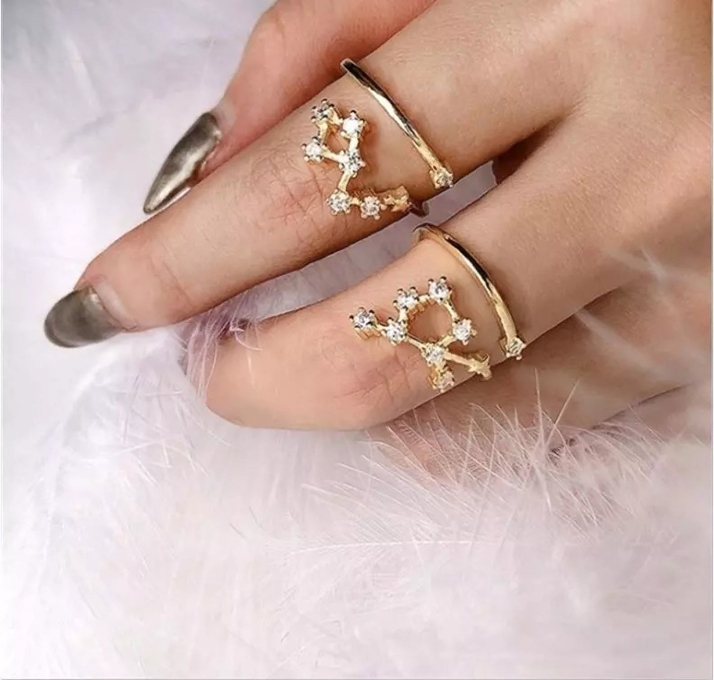 Zodiac Rings,Adjustable Constellations Rings,Star Signs Rings,Astrology Ring,Adjustable Zodiac Ring