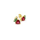 Dainty Fruit Stud Earrings, Studs Fruits Earring, Dainty Crystal Fruit Earring, Colorful Ring with Fruit Design, Minimalist Summer Earrings