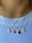 18K Gold Plated Necklace,Crystal Fruit Pendant,Sterling Silver Jewelry,Minimalist Gifts,Gold Plated Necklace