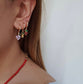 Fruits Hoop Earrings 18K Gold Filled,Fruits Earrings, Minimalist Earrings, Earrings for Girls Hoop earrings,Minimalist Summer Earrings