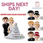 2024 Couple Wedding Personalized Ornament with Cake, 2024 Couple Married with Cake Personalized Ornament, 1st Married Christmas Ornament