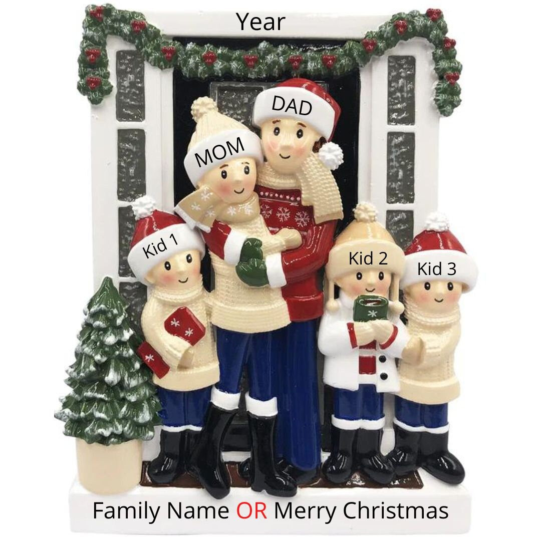 2024 Family Christmas Gift - Personalized Christmas Family Ornament - Family of 3 4 5 6 Ornament - Personalized Family Christmas Ornament