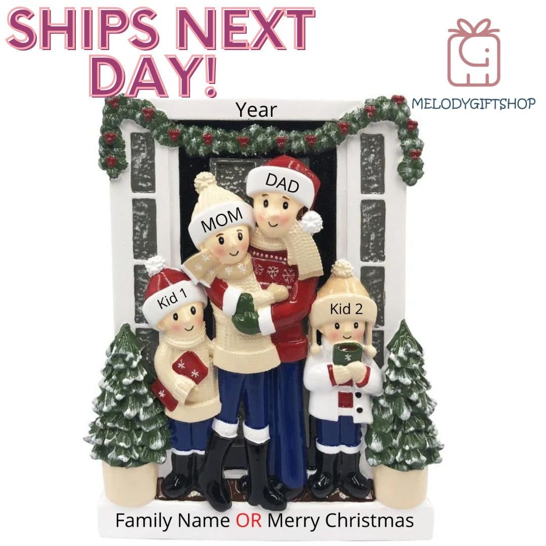 2024 Family Christmas Gift - Personalized Christmas Family Ornament - Family of 3 4 5 6 Ornament - Personalized Family Christmas Ornament