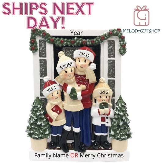2024 Family Christmas Gift - Personalized Christmas Family Ornament - Family of 3 4 5 6 Ornament - Personalized Family Christmas Ornament