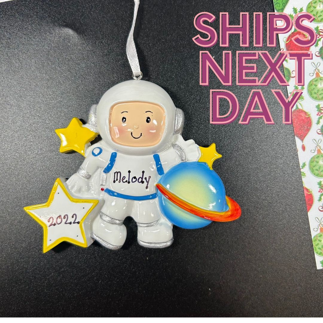 Astronaut Personalized Christmas Ornament,Astronaut Ornament,Astronaut Baby Ornaments,Astronaut Christmas Ornament, Christmas gift for Kids
