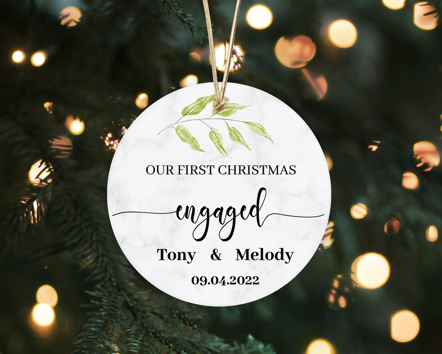 First Christmas Married Ornament - Mr and Mrs Ornament - Wedding Christmas Gift- Newlywed Christmas Ornament, Personalized Christmas Gift