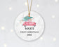 Baby's First Christmas Ornament 2022 - Personalized First Christmas Truck Ornament - Custom Baby Boy Truck Ornament
