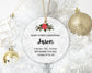 Baby's First Christmas Ornament - Personalized Baby Stats First Christmas Ornament - Custom Baby Ceramic - 2023 Baby First Christmas