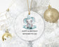 Baby's First Elephant Personalized Christmas Ornament - Baby boy Stats Elephant First Christmas Ornament - Custom Baby Ceramic Ornament